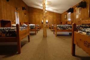 Sleeping quarters with extra long twin beds